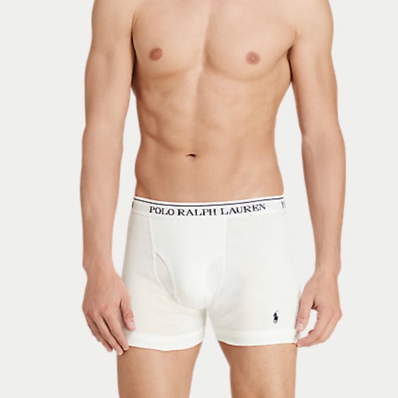 NWT Polo Ralph Lauren Cotton Wicking Boxer Brief 3-Pack White Large - Picture 2 of 3